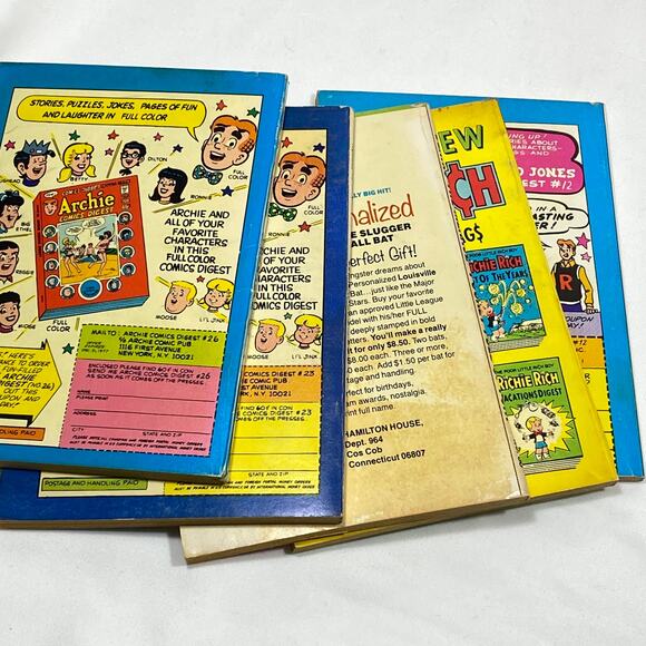 Vintage Comic Book Lot of 5 Archie JugHead Richie Rich Dennis Menace Paperback - Picture 8 of 8
